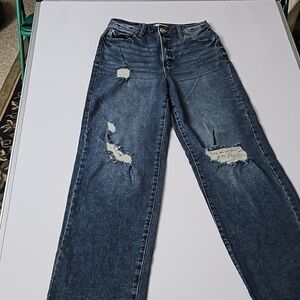 SO Good  For Life Baggy Dad Jean's sz9/29w Blue. Pre-owned